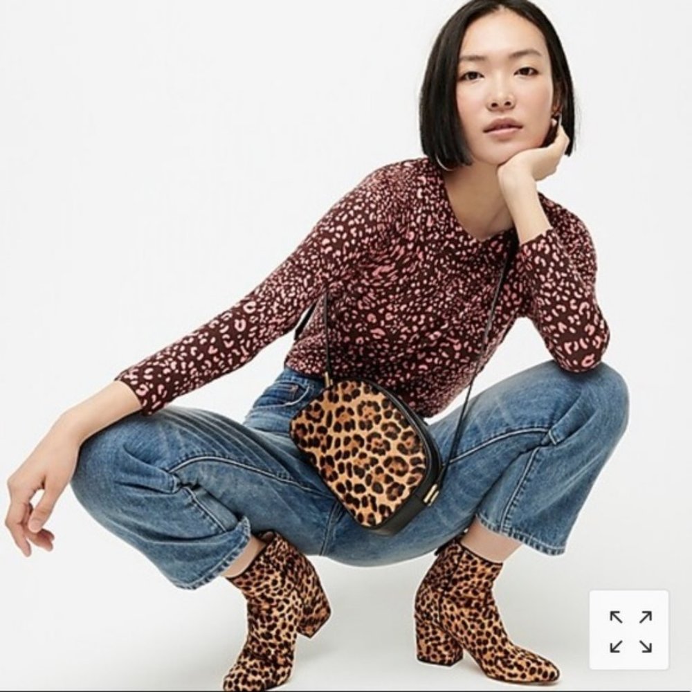 J. Crew Leopard Print Tippi Sweater